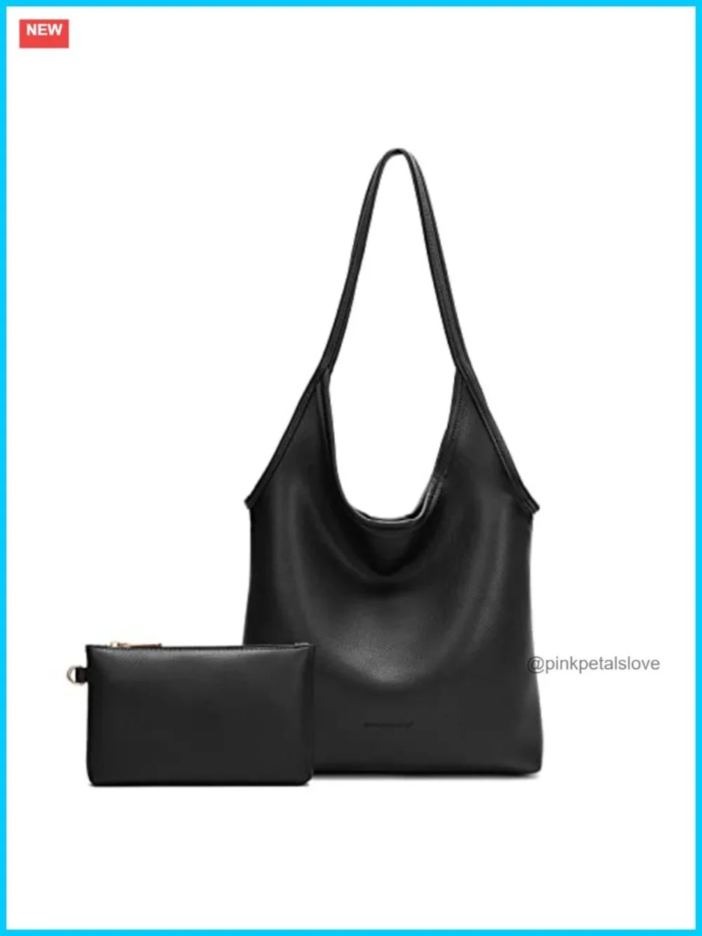 Soft Faux Leather Slouchy Hobo Shoulder Bag Tote